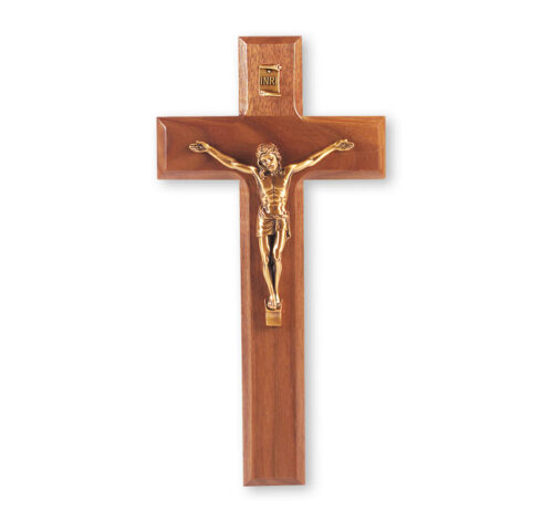Genuine Walnut Wall Crucifix, 9"]