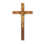 Genuine Walnut Wall Crucifix, 9"]
