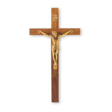 Genuine Walnut Wall Crucifix, 9"]