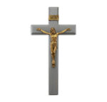Camtry Gray Wood Wall Crucifix, 11"