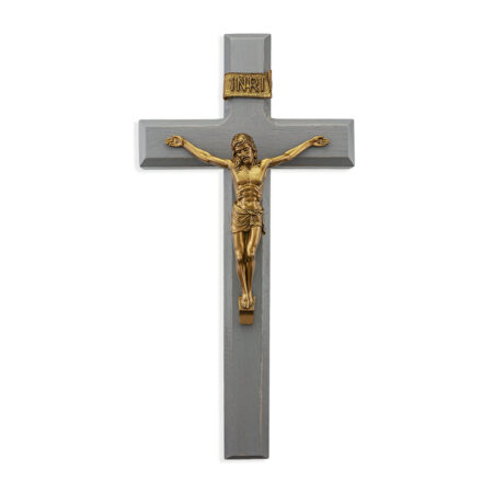 Camtry Gray Wood Wall Crucifix, 11"