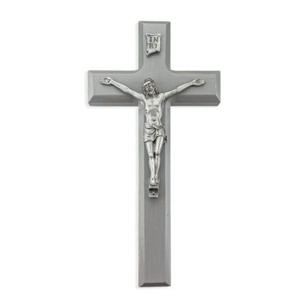 Camtry Gray Wood Wall Crucifix, 10"