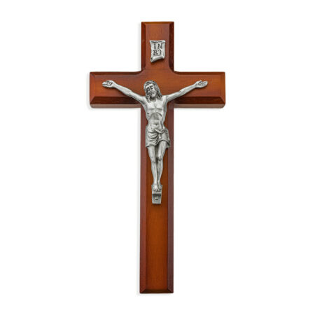 Tutone Wood Wall Crucifix, 10"