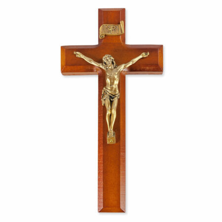 Tutone Wood Wall Crucifix, 9"