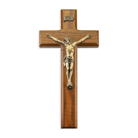 Genuine Walnut Wall Crucifix, 9"]