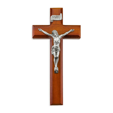 Tutone Wood Wall Crucifix, 9"