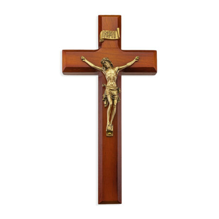 Tutone Wood Wall Crucifix, 10"