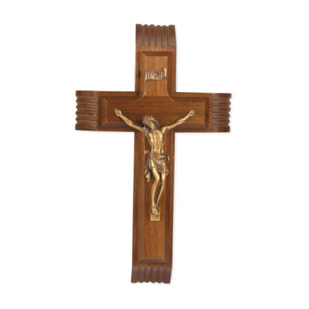 Genuine Walnut Sick Call Crucifix, 10"