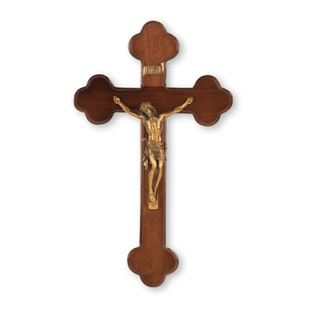 Walnut "Latin Style" Wall Crucifix, 10"