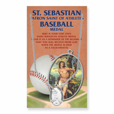 Saint Sebastian Men's Oval Baseball Medal