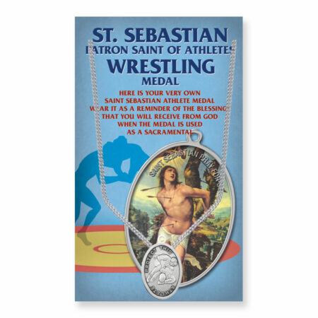 Saint Sebastian Men's Oval Wrestling Medal