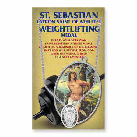 Saint Sebastian Men's Oval Weightlifting Medal