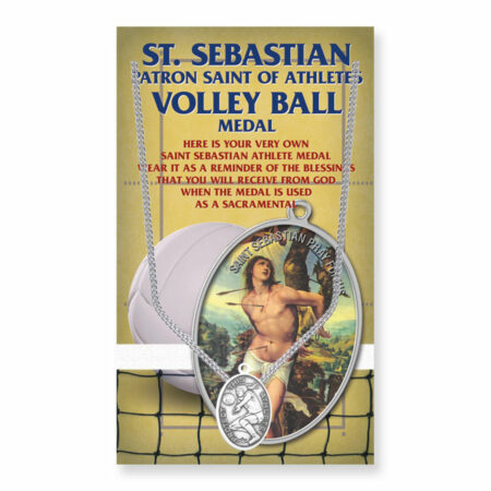 Saint Sebastian Women's Oval Volleyball Medal