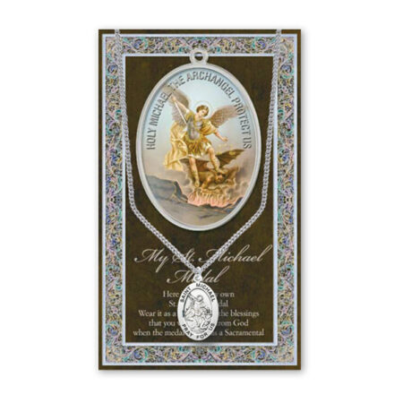 Saint Michael Biography Pamphlet and Patron Saint Medal