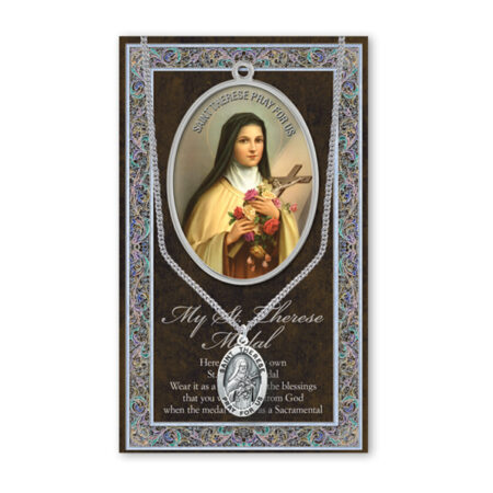 Saint Therese Biography Pamphlet and Patron Saint Medal