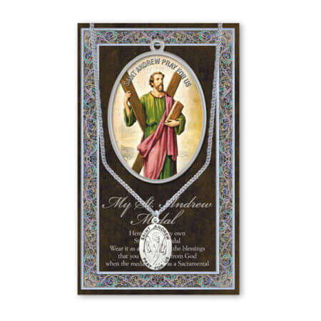 Saint Andrew Biography Pamphlet and Patron Saint Medal