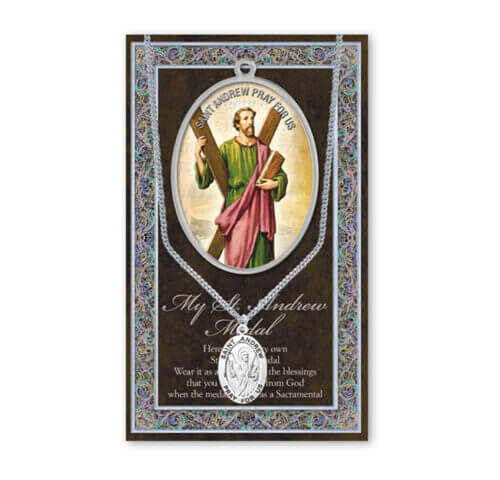 Saint Andrew Biography Pamphlet and Patron Saint Medal