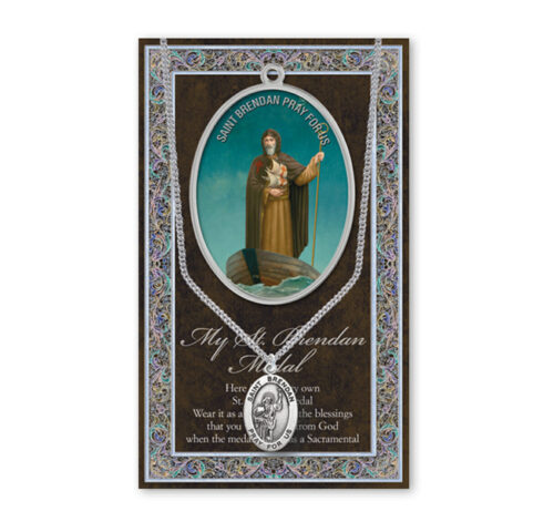 Saint Brendan Biography Pamphlet and Patron Saint Medal