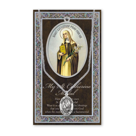 Saint Catherine Biography Pamphlet and Patron Saint Medal