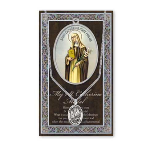 Saint Catherine Biography Pamphlet and Patron Saint Medal