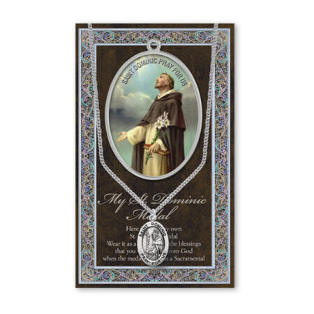 Saint Dominic Biography Pamphlet and Patron Saint Medal