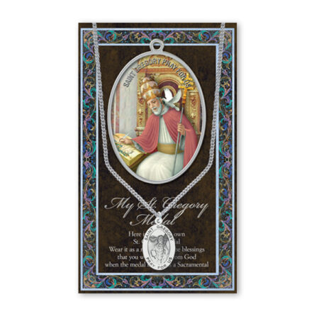 Saint Gregory the Great Biography Pamphlet and Patron Saint Medal