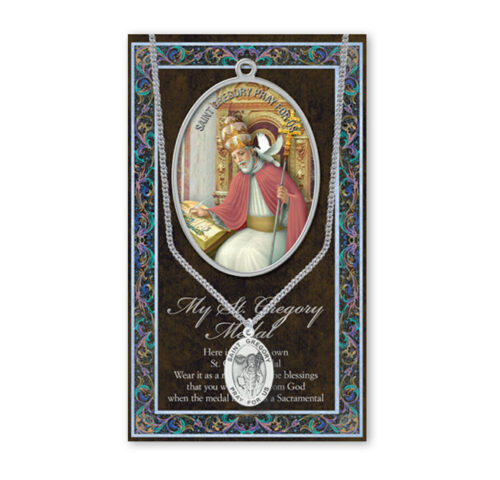 Saint Gregory the Great Biography Pamphlet and Patron Saint Medal
