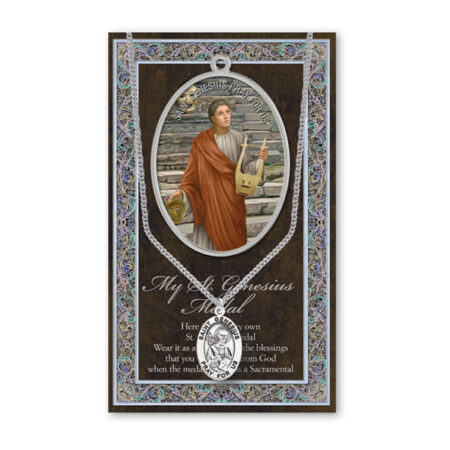 Saint Genesius Biography Pamphlet and Patron Saint Medal