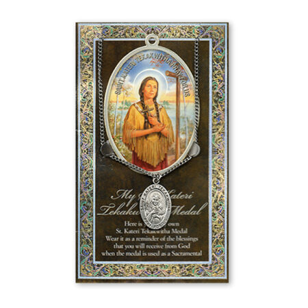 Saint Kateri Tekakwitha Biography Pamphlet and Patron Saint Medal