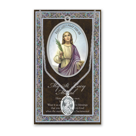 Saint Lucy Biography Pamphlet and Patron Saint Medal