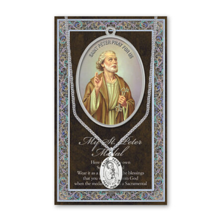 Saint Peter Biography Pamphlet and Patron Saint Medal