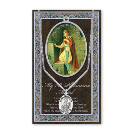 Saint Philomena Biography Pamphlet and Patron Saint Medal