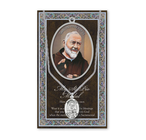 Saint Pio Biography Pamphlet and Patron Saint Medal