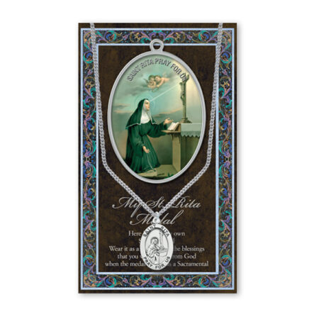 Saint Rita Biography Pamphlet and Patron Saint Medal
