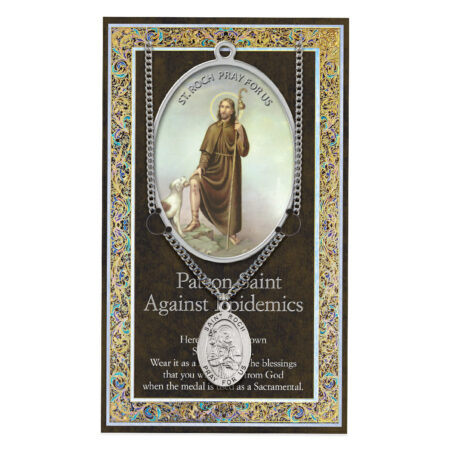 Saint Roch Biography Pamphlet and Patron Saint Medal