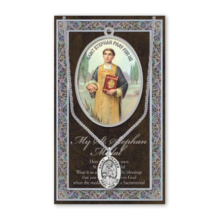Saint Stephen Biography Pamphlet and Patron Saint Medal