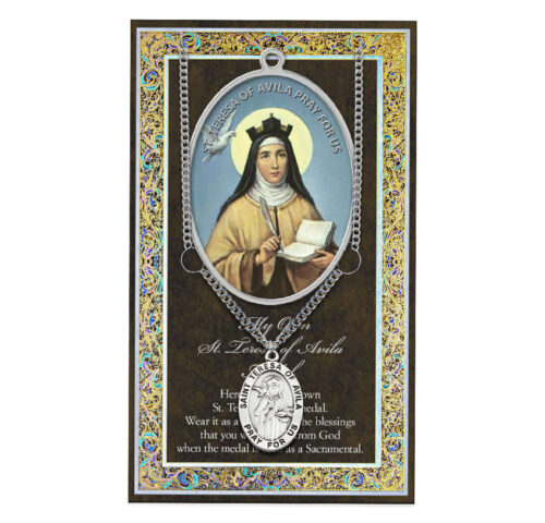 Saint Teresa of Avila Biography Pamphlet and Patron Saint Medal