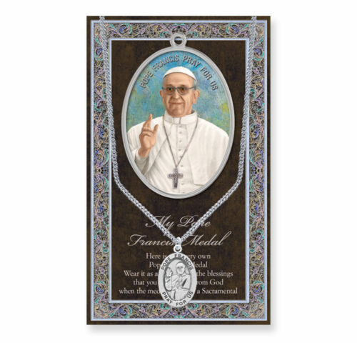 Pope Francis Biography Pamphlet and Patron Saint Medal