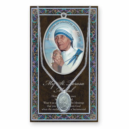 Saint Teresa of Calcutta Biography Pamphlet and Patron Saint Medal