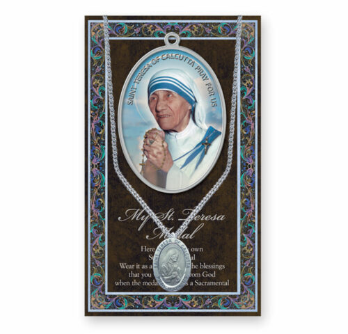 Saint Teresa of Calcutta Biography Pamphlet and Patron Saint Medal