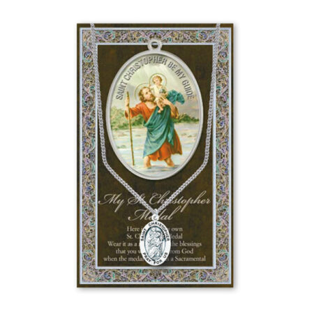 Saint Christopher Biography Pamphlet and Patron Saint Medal