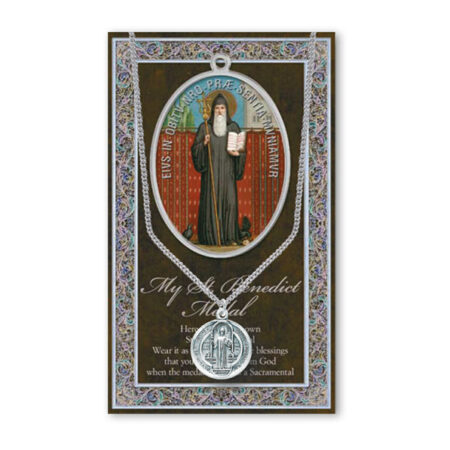 Saint Benedict Biography Pamphlet and Patron Saint Medal