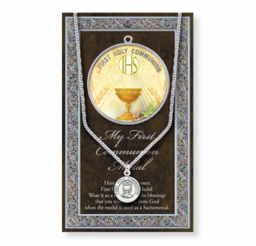 First Communion Biography Pamphlet and Medal