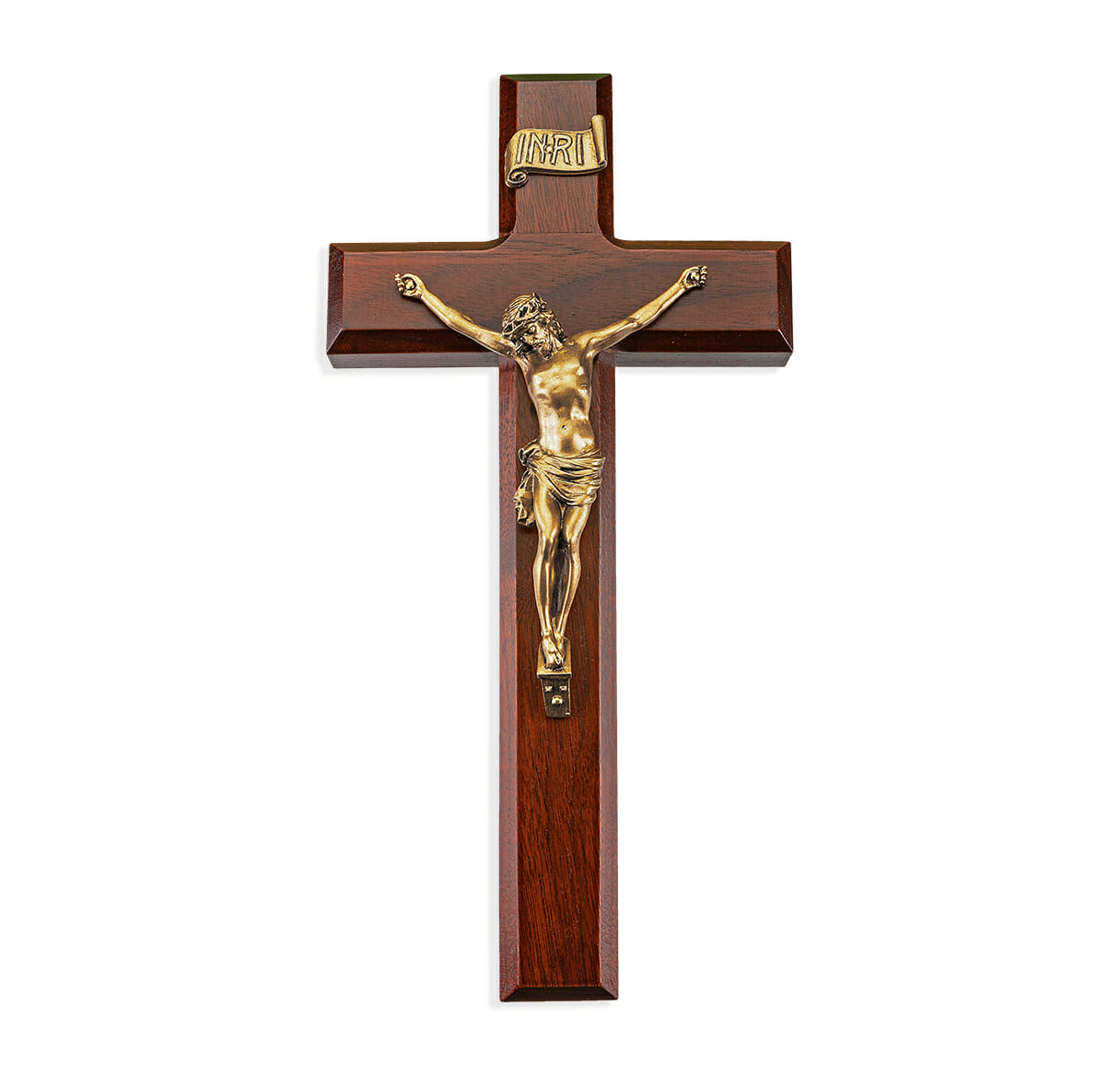 Dark Cherry Wood Crucifix, 10