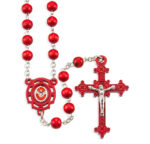 Red Enameled Confirmation Rosary