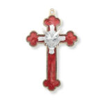 Red Enameled Holy Spirit Cross