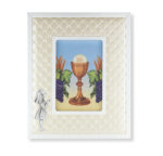 First Communion Girl Pearlized Padded Frame