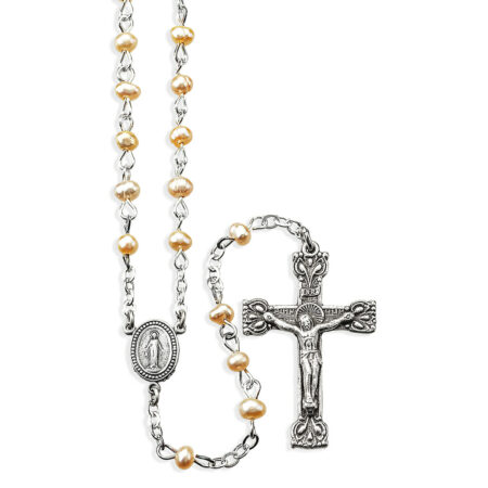 Fresh Water Light Pink Pearl Rosary