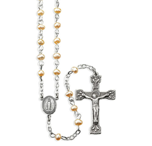 Fresh Water Light Pink Pearl Rosary