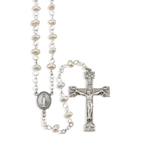 Fresh Water Light Pearl Rosary